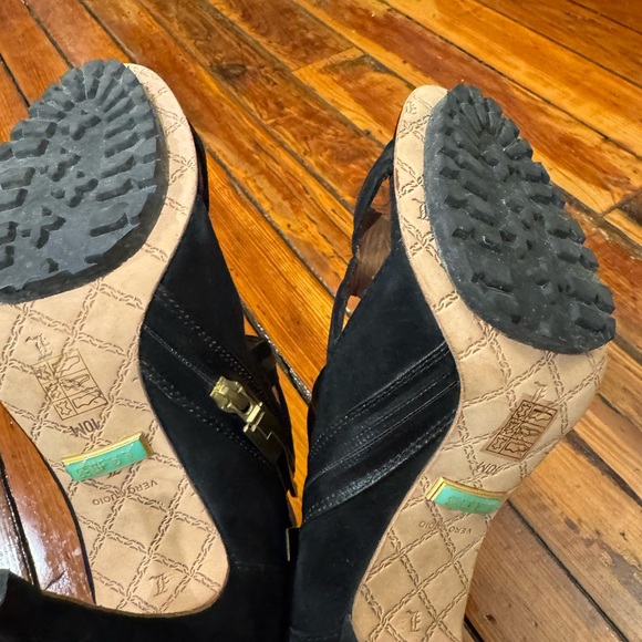 L.A.M.B. Black Cutout Heels - Picture 11 of 13